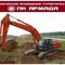 Hitachi, Cat, Komatsu.