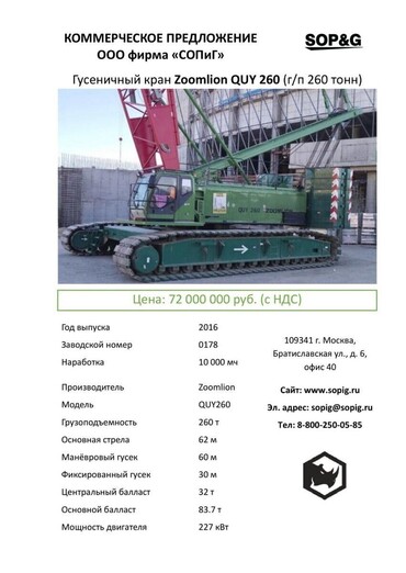 Zoomlion QUY 260